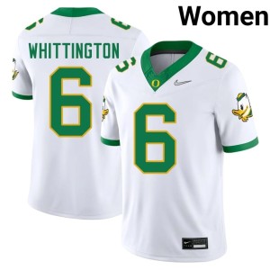 Oregon Ducks Noah Whittington White University College Football #6 Womens Jersey 341802-539