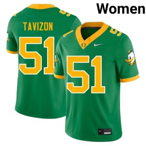 Oregon Ducks #51 Women Green College Football 2026-27 Prince Tavizon Jersey 269328-804