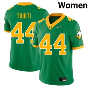 Ducks College Football Womens Alumni Green Teitum Tuioti #44 Jerseys 235742-751