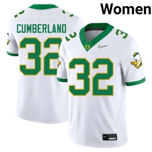 Oregon Replica White College Football Women Tony Cumberland #32 Jerseys 582761-709