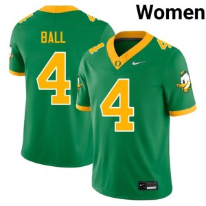 The Ducks Limited Tradarian Ball #4 Womens College Football Green Jerseys 764367-882