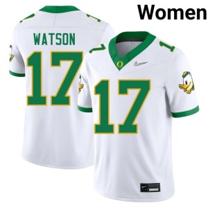 Oregon College Football Official Tre Watson Womens White #17 Jerseys 747019-226