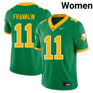 Oregon College Football Troy Franklin Green #11 Stitched Womens Jerseys 971482-541
