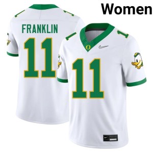 Oregon Ducks #11 College Football Troy Franklin University Women White Jersey 516081-276