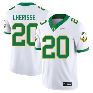 UO #20 2026-27 White Men Xavier Lherisse College Football Jerseys 522786-987