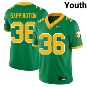 Oregon Ducks Green Alumni College Football #36 Youth Atticus Sappington Jersey 397352-627