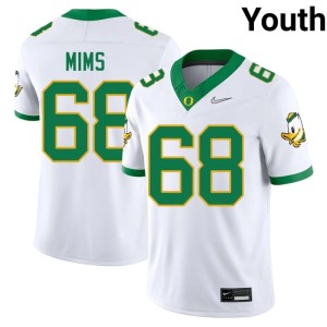 University of Oregon College Football Youth Stitched White #68 Auston Mims Jersey 162577-175