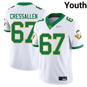 Oregon Beau CressAllen Youth College Football White Official #67 Jerseys 573619-165