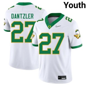 UO White College Football Youth University Bleu Dantzler #27 Jersey 137766-589