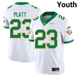 Oregon Ducks Youth Limited White Brayden Platt College Football #23 Jerseys 584638-723