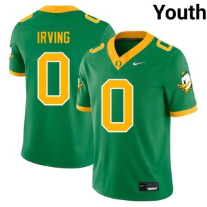 University of Oregon Official Bucky Irving College Football Youth #0 Green Jerseys 454201-473