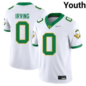 The Ducks College Football Game #0 Bucky Irving Youth White Jersey 742345-273