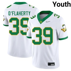 Oregon Youth College Football #39 Limited White Cormac O'Flaherty Jerseys 229849-285