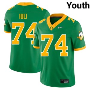 University of Oregon Green Official Dave Iuli Youth College Football #74 Jerseys 853176-862