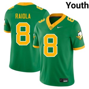 Oregon Ducks Green #8 Replica Youth College Football Dylan Raiola Jerseys 275889-132