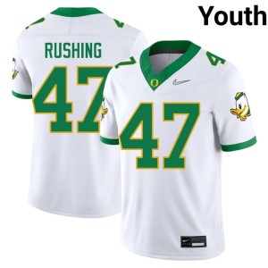 Oregon Ducks College Football #47 Elijah Rushing Youth 2026-27 White Jerseys 398898-469