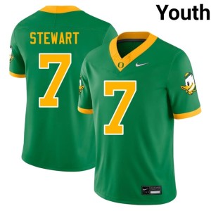 Oregon Official Evan Stewart #7 Green Youth College Football Jersey 500913-309