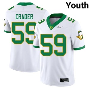 Ducks Fox Crader Game College Football #59 White Youth Jersey 659355-772