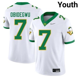 Oregon Youth University White #7 College Football Ify Obidegwu Jerseys 207006-418