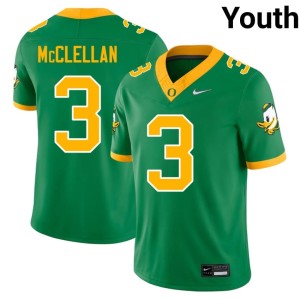 Oregon Ducks Jeremiah McClellan College Football 2026-27 Green #3 Youth Jerseys 552219-423