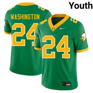 Oregon Jett Washington #24 Green Youth College Football Embroidery Jersey 517189-533