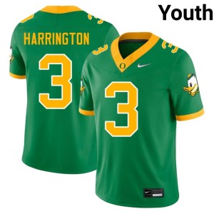UO Replica #3 Joey Harrington College Football Green Youth Jersey 537710-554