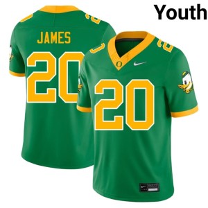 Ducks NCAA #20 Green Youth Jordan James College Football Jerseys 533814-900