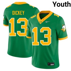 University of Oregon Jurrion Dickey #13 College Football Youth Player Green Jersey 802992-967