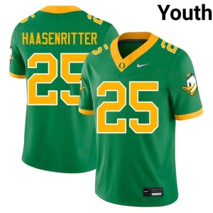 The Ducks #25 College Football Youth Stitched Green Kilohana Haasenritter Jerseys 903785-584