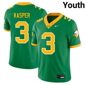The Ducks Kyler Kasper Youth College Football Green 2026 #3 Jersey 328094-568