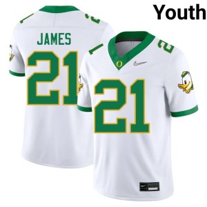 UO College Football Youth White LaMichael James #21 Player Jerseys 379524-884