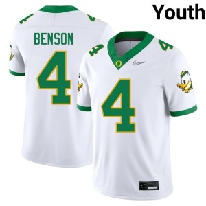 The Ducks White Youth NCAA #4 Malik Benson College Football Jerseys 476276-319