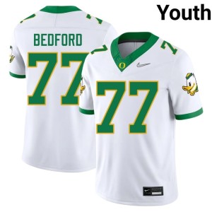 The Ducks #77 Game Matthew Bedford Youth College Football White Jerseys 221117-811