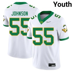 Oregon Ducks White Matthew Johnson Limited #55 College Football Youth Jersey 425318-546