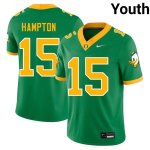 Ducks College Football Messiah Hampton Game Green Youth #15 Jersey 318657-230