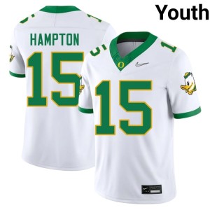 UO #15 College Football Youth White Messiah Hampton 2026-27 Jerseys 709573-841