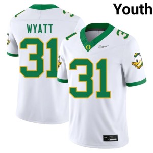 Oregon #31 Game Nasir Wyatt College Football Youth White Jersey 787217-464