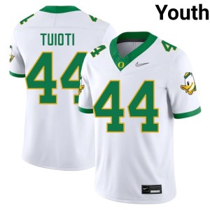 Ducks Teitum Tuioti White Youth #44 College Football Embroidery Jerseys 939691-462