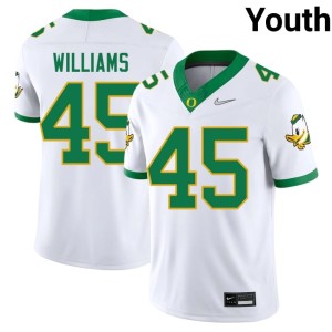 Oregon Ducks Youth College Football #45 Torrence Williams White Game Jersey 930867-721