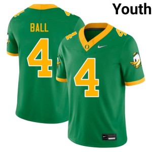 Oregon Ducks #4 College Football Green Player Youth Tradarian Ball Jersey 918806-261