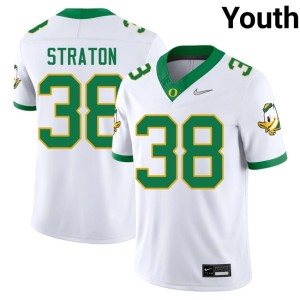 UO #38 College Football Youth White Will Straton Replica Jerseys 362035-864