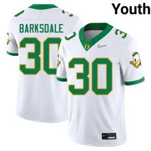 Ducks #30 2026-27 College Football White Youth Xavier Barksdale Jersey 485158-858