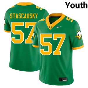 University of Oregon Youth Zac Stascausky College Football Game #57 Green Jerseys 225114-684